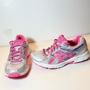 ASICS Women's Pink and Silver Athletic Shoes Sz 8.5